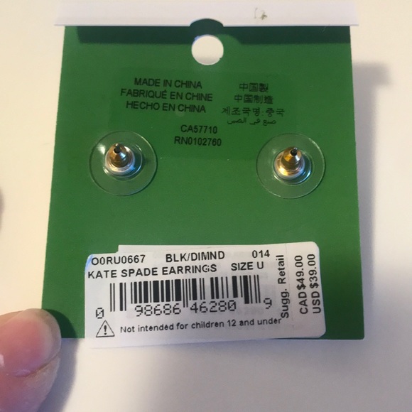 Kate spade earrings black opal - Picture 2 of 2